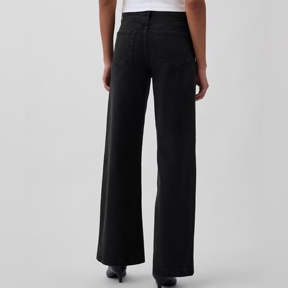 GAP BLACK HIGH RISE STRIDE WIDE LEG H
JEANS WOMENS SZ 25/0R - Picture 2 of 7